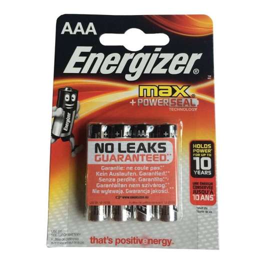 Batteri AAA Alkaliska 1,5 V 4 Pack